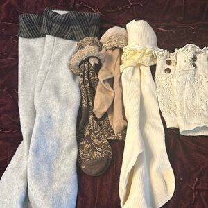 BOOT SCOKS.  4 pairs of boots scoks and  one boot insert. Women’s size 7 mostly